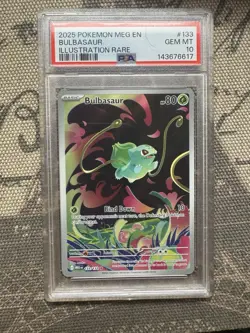 Pokemon PSA 10 Gem Mint Bulbasaur Holo Rare Illustration Rare 2025 #133 - Image 1