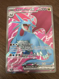 Pokemon Salamence ex 177/159 Sv09 Journey Together Ultra Rare Full Art Holo - Image 1