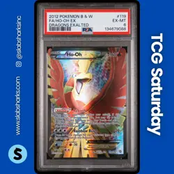 2012 POKEMON B&W DRAGONS EXALTED #119 HO-OH EX FULL ART ULTRA RARE PSA 6 - Image 1