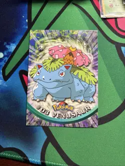 NM 1999 Topps Pokemon Venusaur 1st Print Blue Logo TV Animation NM Non-Holo - Image 1