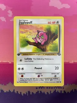 Pokemon Card Jigglypuff Jungle 1st Edition Common 54/64 Near Mint - Image 1