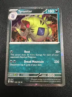 Pokemon PAL 110/193 Larvitar, 111/193 Pupitar, Tyranitar 135/193 Cosmos Holos - Image 2