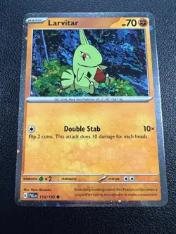 Pokemon PAL 110/193 Larvitar, 111/193 Pupitar, Tyranitar 135/193 Cosmos Holos - Image 4