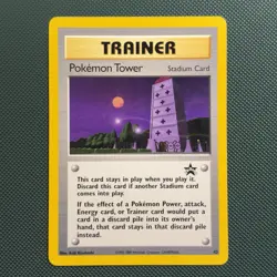 Vintage Promo Pokemon Tower 42/53 Wotc Black Star League Promo January 2002 - Image 1