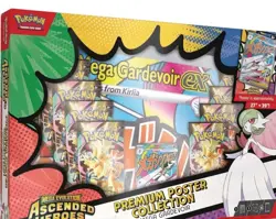 BRAND NEW Pokemon TCG Mega Gardevoir Premium Poster Collection Ascended Heroes - Image 1
