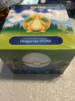 Pokemon GO TCG Dragonite VSTAR Premier Deck Holder Collection - 9 Booster Packs - Image 1