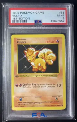 Vulpix #68 1st Edition Base Set 1999 Pokemon Game PSA 9 🔥 Grey stamp - Image 1