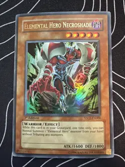 Elemental HERO Necroshade YSDJ-EN000 Jaden Yuki Yu-Gi-Oh 1st Edition - Image 1