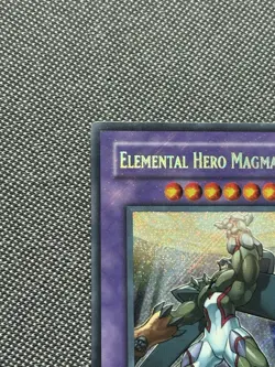 Yugioh Elemental Hero Magma Neos TAEV-EN043 Secret Rare 1st Ed HOLO BLEED - Image 4