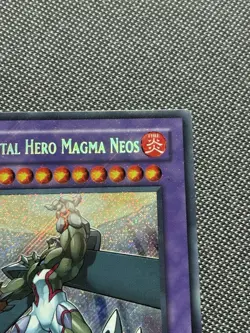 Yugioh Elemental Hero Magma Neos TAEV-EN043 Secret Rare 1st Ed HOLO BLEED - Image 5