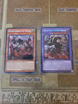 YUGIOH BLAZING CARTESIA THE VIRTUOUS MP23 + GRANGUIGNOL THE DUSK DRAGON SECRET - Image 1