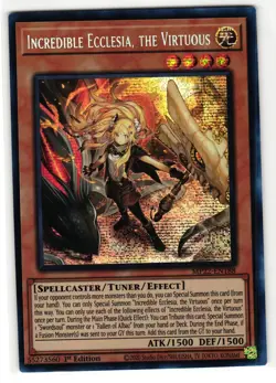 INCREDIBLE ECCLESIA, THE VIRTUOUS MP22-EN188 PRISMATIC SECRET RARE YU-GI-OH TCG - Image 1