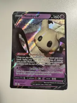 Mimikyu V 062/163 Holo Rare Pokemon Card Sword & Shield Battle Styles - Image 1