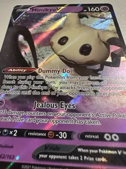 Mimikyu V 062/163 Holo Rare Pokemon Card Sword & Shield Battle Styles - Image 3