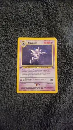Haunter 6/62 Rare Holo 1st Edition Fossil Set Pokemon Card HP/DMG - Image 1