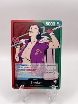 One Piece Card Game: Smoker LEADER CARD -OP10-001 Royal Blood CCG English - Image 1