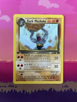 Pokemon Card Dark Machoke Team Rocket 1st Edition Uncommon 40/82 Near Mint - Image 1