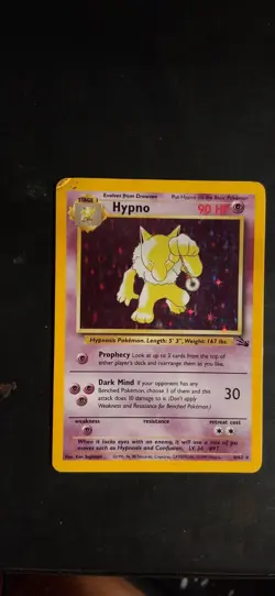 2000 Hypno 8/62 Fossil Rare Pokemon Card MP - Image 1