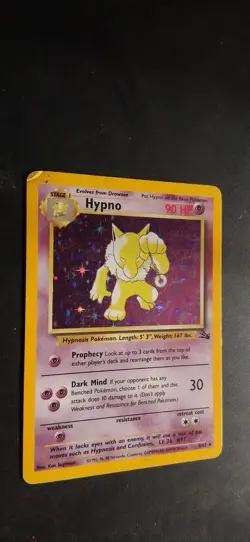 2000 Hypno 8/62 Fossil Rare Pokemon Card MP - Image 2