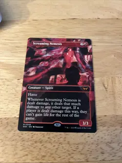 MTG Screaming Nemesis-M 348-BORDERLESS-DUSKMOURN: House of Horror-Regular Car - Image 1