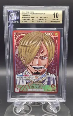 BGS 10 Sanji (PRB01-001) (Alternate Art) Leader Japanese NM PRB01 - Image 1