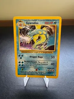 Gyarados 6/102 Base Set Holo LP Rare | WOTC 1999 Pokemon Card Vintage - Image 1