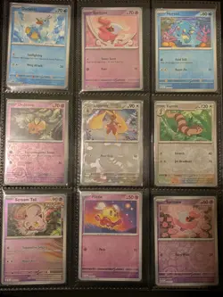 50 Pokemon Card TCG ALL REVERSE HOLO Cutie Card Lot Pink No Duplicates - Image 3