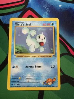 Pokemon TCG Misty's Seel Gym Heroes Set Unlimited Common Card 88/132 - Image 1