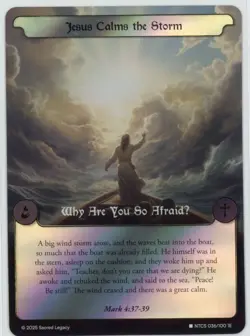 2025 Sacred Legacy: RARE - Jesus Calms the Storm - 36/100 1st Edition Card - Image 1