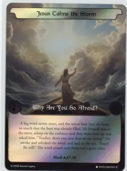 2025 Sacred Legacy: RARE - Jesus Calms the Storm - 36/100 1st Edition Card - Image 2