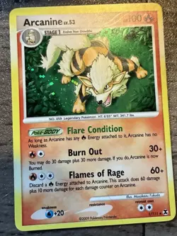 Pokemon Arcanine 1/111 Rising Rivals Holo Rare Stage 1 100 HP English Card - Image 1