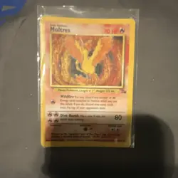 Pokemon Moltres Fossil Holo Rare 12/62 70 HP Dive Bomb 1999 Card English - Image 2