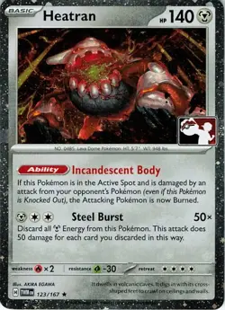 Heatran Holo Rare Prize Pack Series Cards 123/167 NM/LP - Image 1