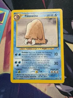 Pokemon TCG Neo Genesis Vintage WOTC Card Piloswine 44/111 LP/MP - Image 1