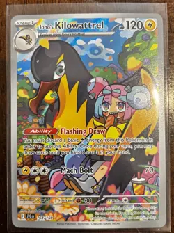 Pokemon TCG Iono's Kilowattrel Card Journey Together IR 163/159 - Image 1