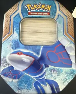 Pokemon TCG Kyogre Tin with my childhood collection ROUGHLY 300 cards - Image 1