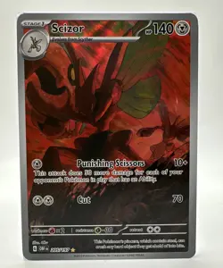 Scizor Pokemon TCG Sv03: Obsidian Flames Holo Illustration Rare Card 205/197 - Image 1