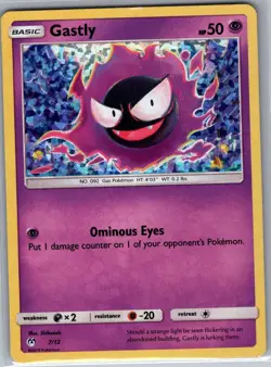 Gastly - 7/12 Holo McDonald's Promos 2019 - Pokemon Card - LP - Image 1