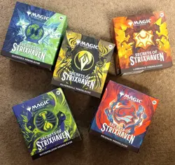 MAGIC THE GATHERING SECRETS OF STRIXHAVEN SET OF 5 PRERELEASE KIT PACK - Image 1