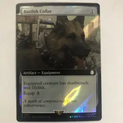 MTG Basilisk Collar (Extended Art) (Surge Foil) R 1008 UB: Fallout NM - Image 1