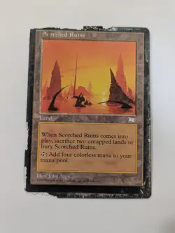 MTG Magic The Gathering Scorched Ruins Weatherlight WATER DAMAGED - Image 1