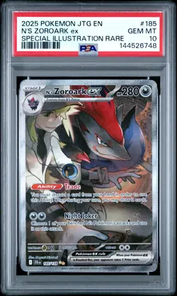 Pokemon TCG N's Zoroark EX Journey Together SIR 185/159 Gem Mint PSA 10 - Image 1