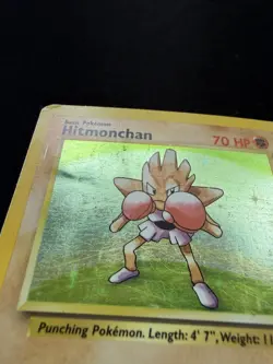 Wizards of the Coast Pokemon TCG Hitmonchan 7/102 Base Set Holo Rare 70 HP - Image 3