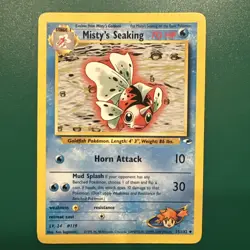 Misty's Seaking 55/132 Uncommon Gym Heroes Pokemon Lightly Played - Image 1