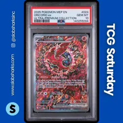 2025 POKEMON MEP BLACK STAR PROMO MEGA CHARIZARD EX UPC #024 ORICORIO EX PSA 10 - Image 1