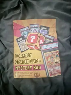 14 Pokemon Gold Mystery Packs. 2 Binders.(1 With Cards). One Graded 10 Card. - Image 2