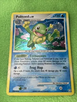 Pokemon TCG Card Game Politoed Lv. 49 12/146 Legends Awaken Holo Rare - Image 1