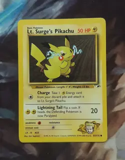 Lt. Surge's Pikachu, Gym Heroes 81/132- LP - Image 1