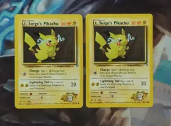 Lt. Surge's Pikachu, Gym Heroes 81/132- LP - Image 2