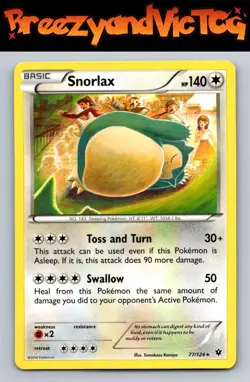 Snorlax (Non Holo) 77/124 XY - Fates Collide Pokemon - Image 1